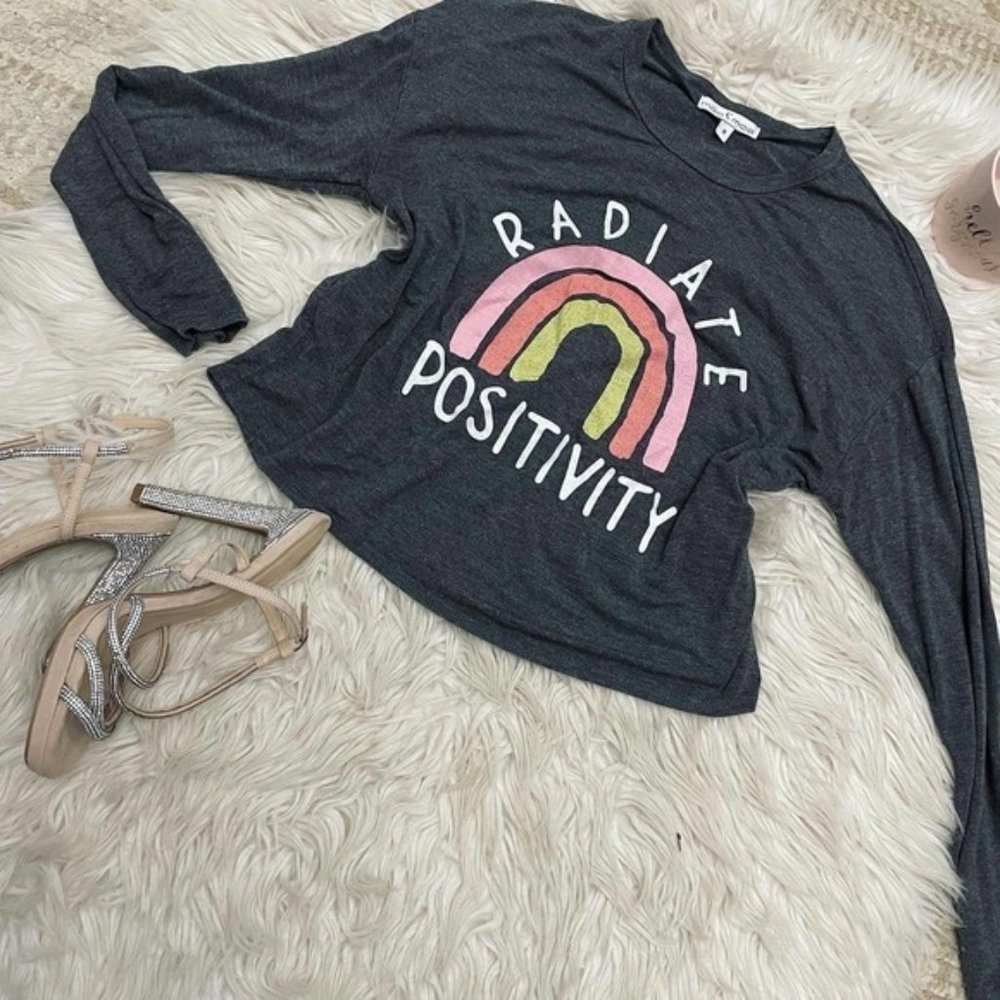 𝅺moa Moa Positive Soft Stretchy Cropped Long-sleeve Shirt - Medium